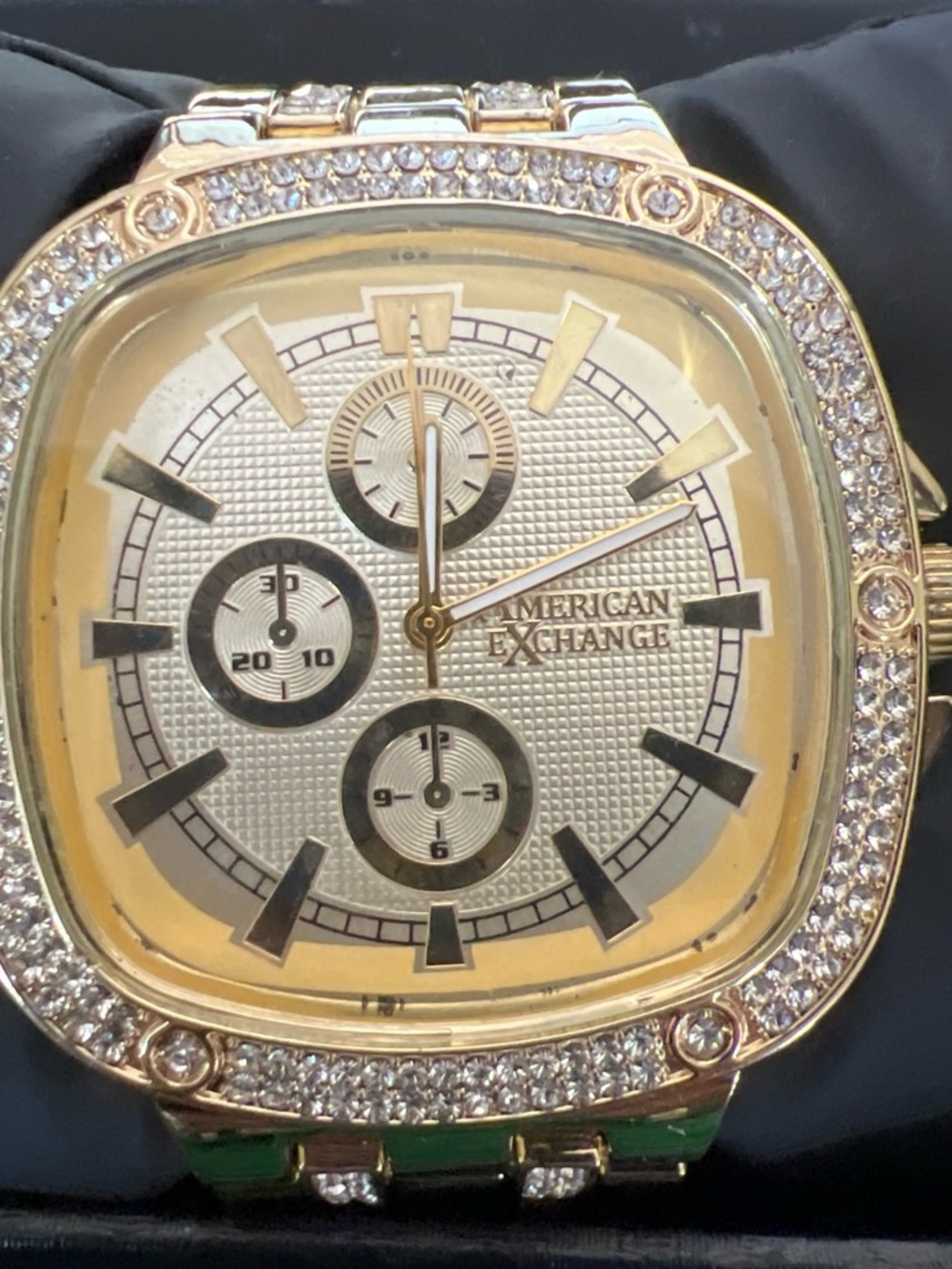 NIB American Exchange Light Gold Tone Watch